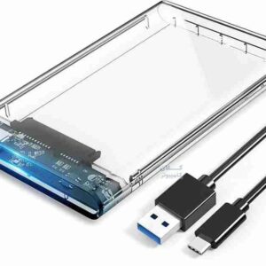 باکس هارد 2.5 اینچی type c شفاف  2.5 Type-C Hard Drive Enclosure