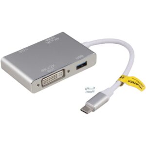 تبدیل IFORTECH Type-C To HDMI/VGA/DVI/USB3.0