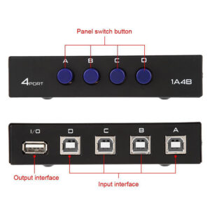دیتا سوییچ دستی 4 پورت مدل USB 1A4B