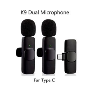 میکروفن یقه ای بی سیم مدل K9 Dual Type-C بسته 2 عددی