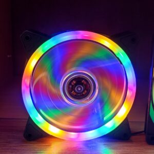 فن کیس ۱۲ در ۱۲ چراغ دار RGB