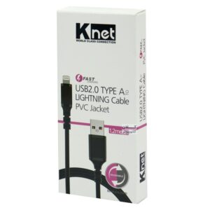 کابل آیفونی فست شارژ K-net K-CUL02012 1.2m