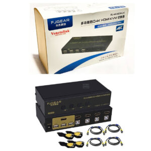 کی وی ام سوییچ اتوماتیک 4 پورت HDMI مدل fj-4k401huk